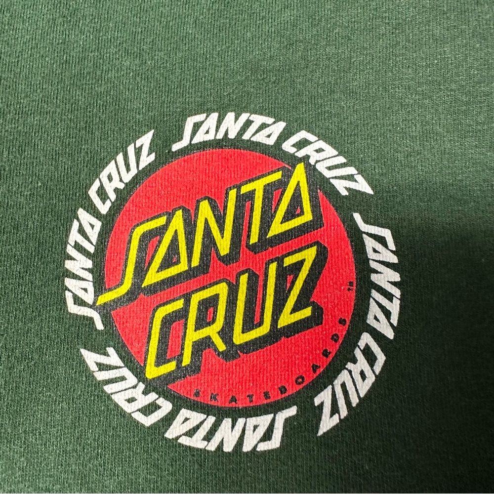 Santa Cruz long sleeve t-shirt green size M Unisex - Picture 5 of 8
